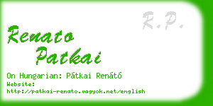 renato patkai business card